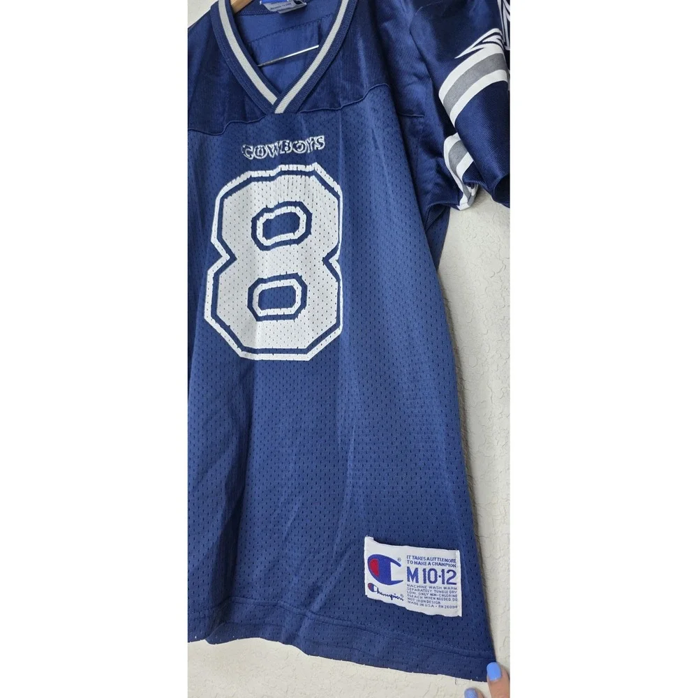 Vintage Champion NFL Dallas Cowboys Troy Aikman #8 Jersey Kid Youth M (10-12)